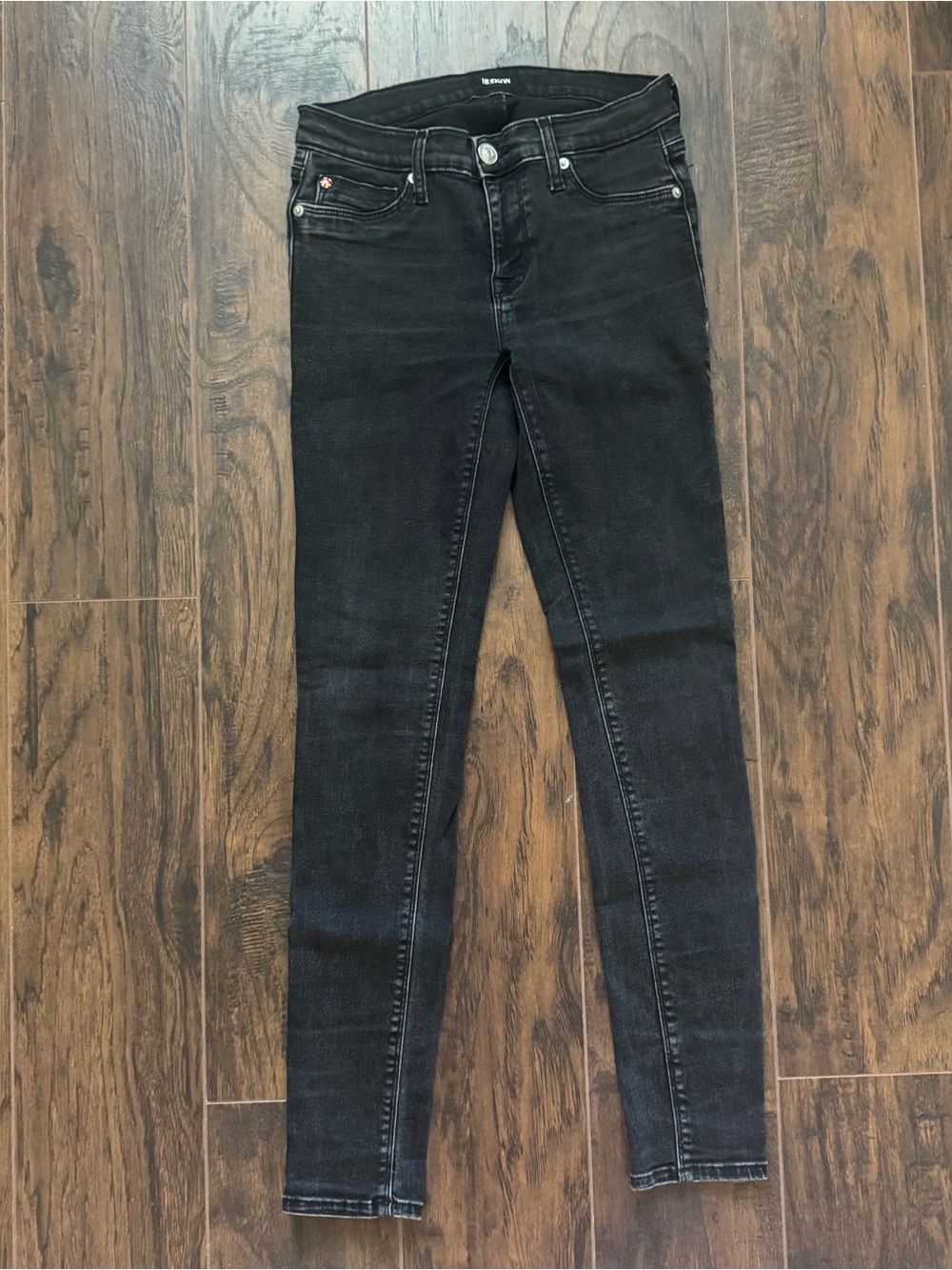 Hudson Krista Super Skinny Jeans - Charcoal/Faded Black Size 26
